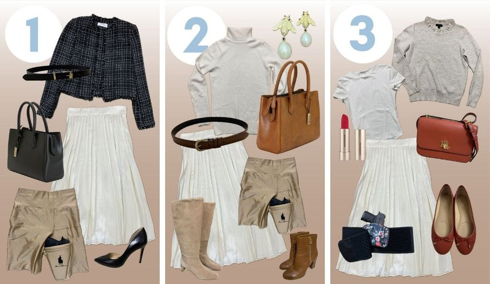 Fashion & Firearms: Pleated Skirt Styled 3 Ways